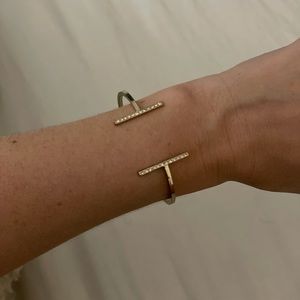 Diamond Open Cuff Bangle